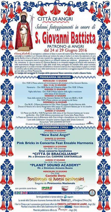 Programma festa san Giovanni