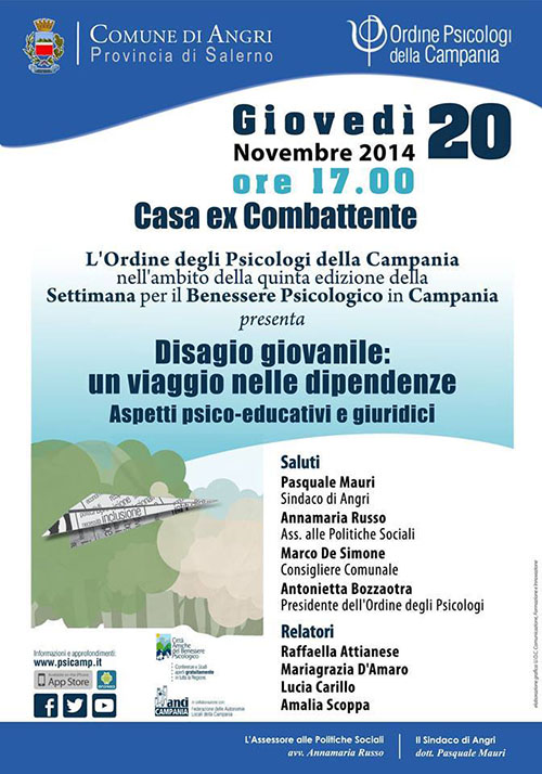 Disagio Giovanile: un viaggio nelle dipendenze - Angri 20 novembre 2014 ore 17:00