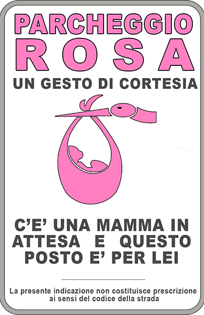 parcheggio in rosa