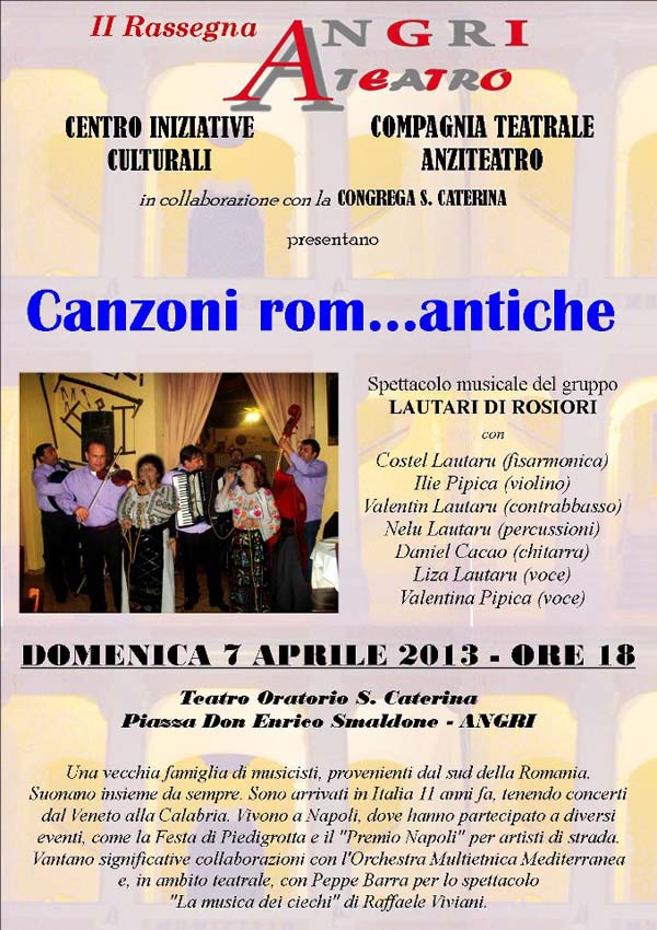 7 Aprile 2013: spettacolo 