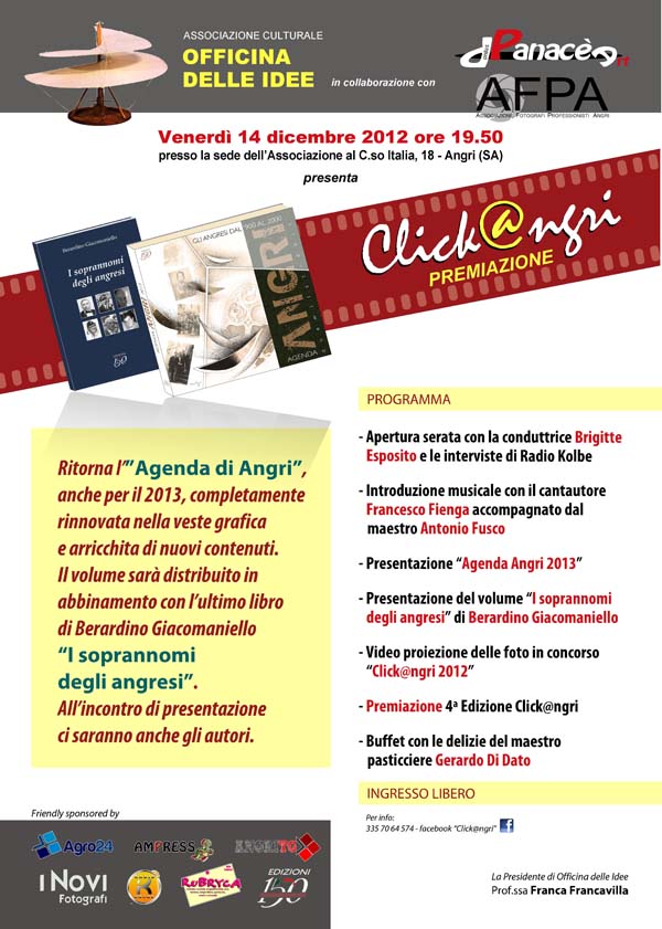 Presentazione Agenda Angri 2013 - Premiazione Click@ngri 2012 - Presenzazione Libro 