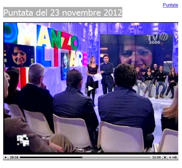 Puntata del 23 novembre 2012