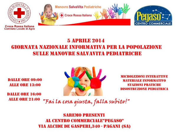 5 aprile 2014: Giornata Nazionale Informativa per la popolazione sulle manovre salvavita pediatriche.