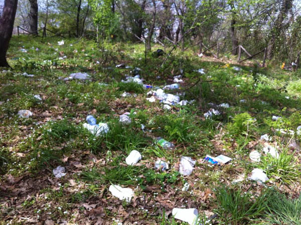  il Chianiello trasformato in una discarica a cielo aperto. 