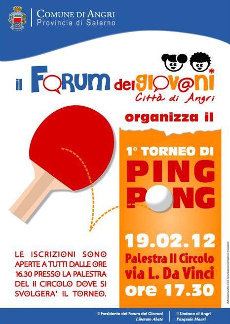 Torneo di ping-pong ad Angri